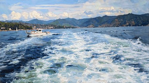 « Dans le sillage » : une vue marine impressionniste le long de la Riviera italienne