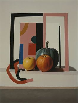 Still life - apples in front of the window