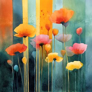 Coquelicots multicolores