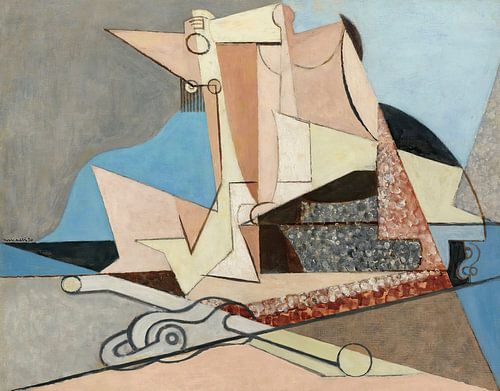 Louis Marcoussis - Figuren und Meeresanker (1930)