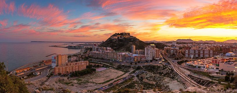 Alicante Sunset Panorama (SSpanien) von Frank Herrmann