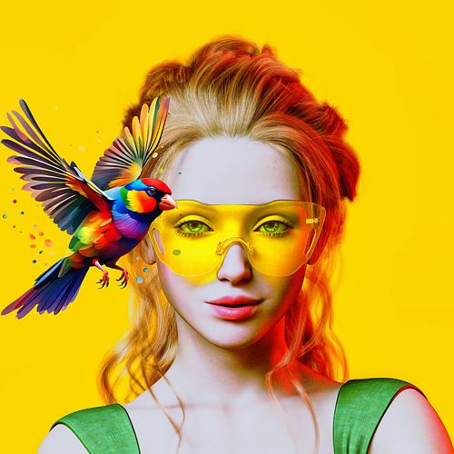 Das Mädchen und ihr Vogel