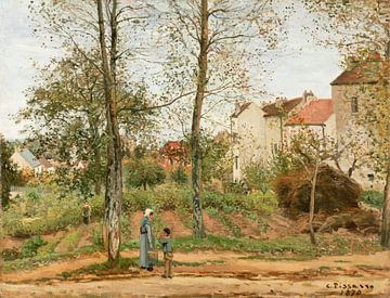 Huizen in Bougival (Herfst), Camille Pissarro