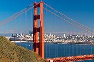 Golden Gate Bridge avec les toits de San Francisco par Jan van Dasler Aperçu
