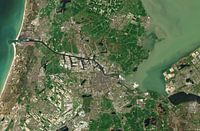 Satellitenbild von Amsterdam und Umgebung, Niederlande