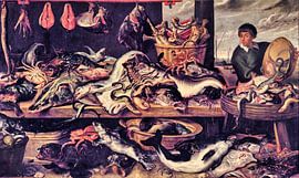 In de viswinkel, Frans Snijders, 1620s van Atelier Liesjes