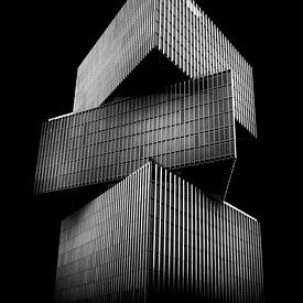 Minimalism black and white photo of Hotel nhow Amsterdam RAI by Phillipson Photography