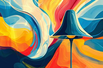 Abstracte lamp en golvende kleuren van Imperial Art House