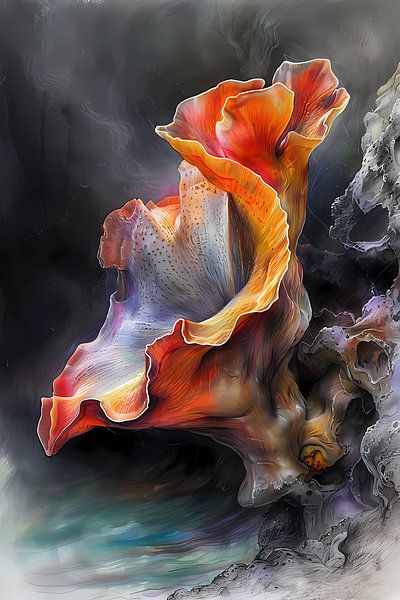 Corail fantaisie avec vert de mer par Harry Stok