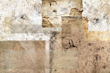 Kleurvlak texturen, collage van Rietje Bulthuis