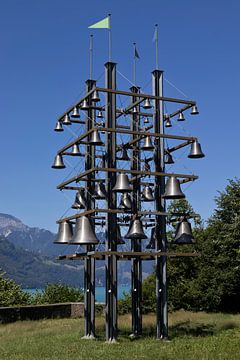 Klokkenspel, Tellsplatte, bij Sisikon, Zwitserland van Imladris Images