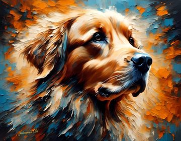 Hondenkunst - Golden Retriever 1 van Johanna's Art