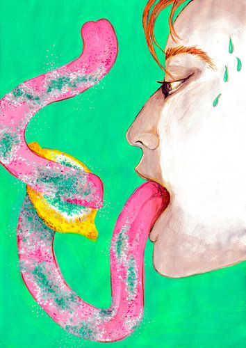 Illustratief profiel portret