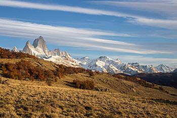 Morgenlicht auf dem Berg Fitz Roy in Argentinien. 