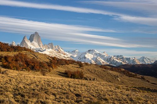 Morning light on Mount Fitz Roy in Argentina. 