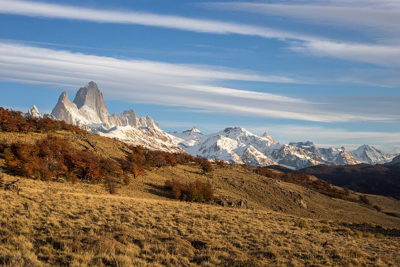 Morning light on Mount Fitz Roy in Argentina.  by Armin Palavra
