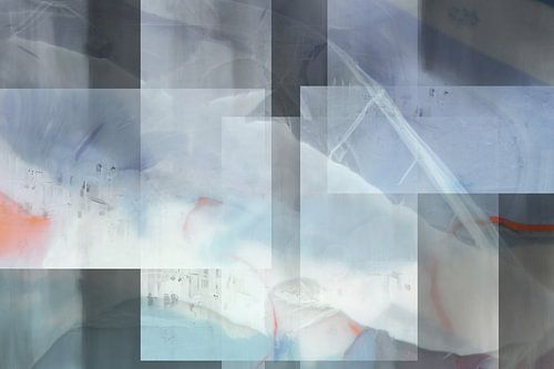 Contemporary mixed media blues