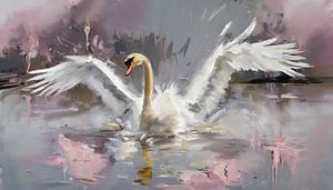Schwan fliegt auf