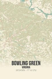 Vintage map of Bowling Green (Virginia), USA. by Prints of Place