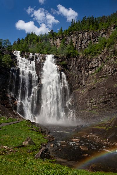 Skjervsfossen Waterval, Noorwegen van Adelheid Smitt