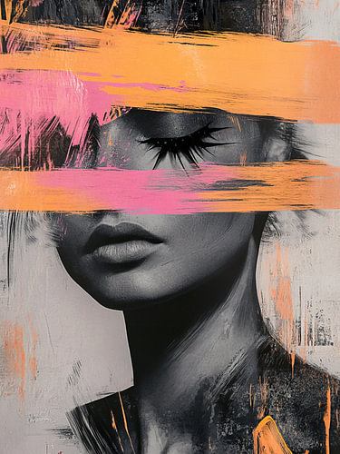 Portrait abstrait moderne