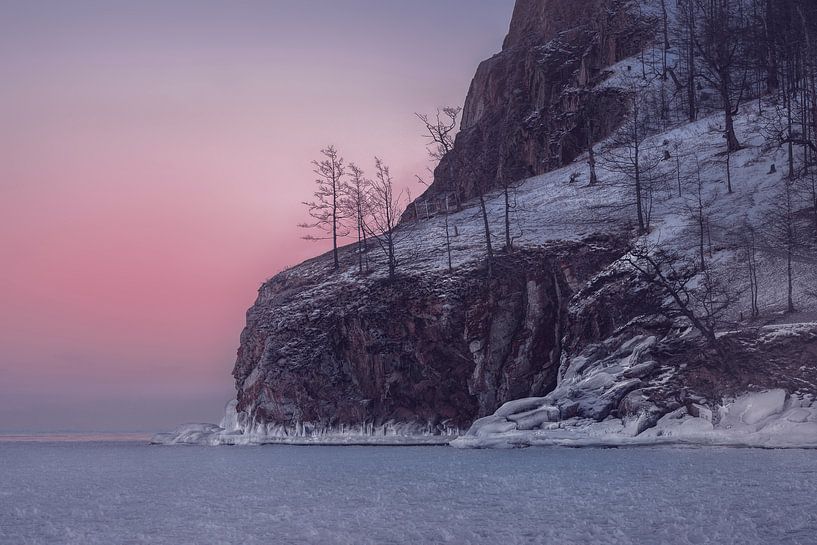 Zonsondergang Baikalmeer van Peter Poppe