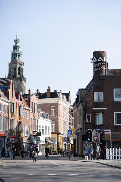 Martinitoren from the Ebbingebrug by Foto's uit Groningen