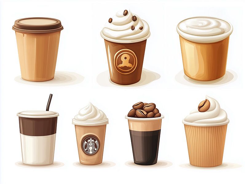 Werbe-Kaffeebar mit To-Go-Bechern von Margriet Hulsker