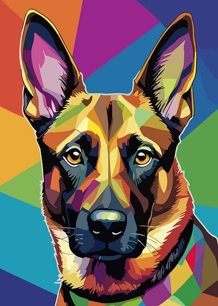 Belgian Malinois Pop Art Style by MIROKKU