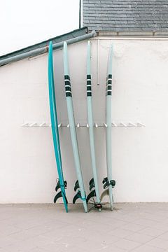 Surfboards in Brittany | Surfing sea France | Colourful travel photography photo print. by HelloHappylife