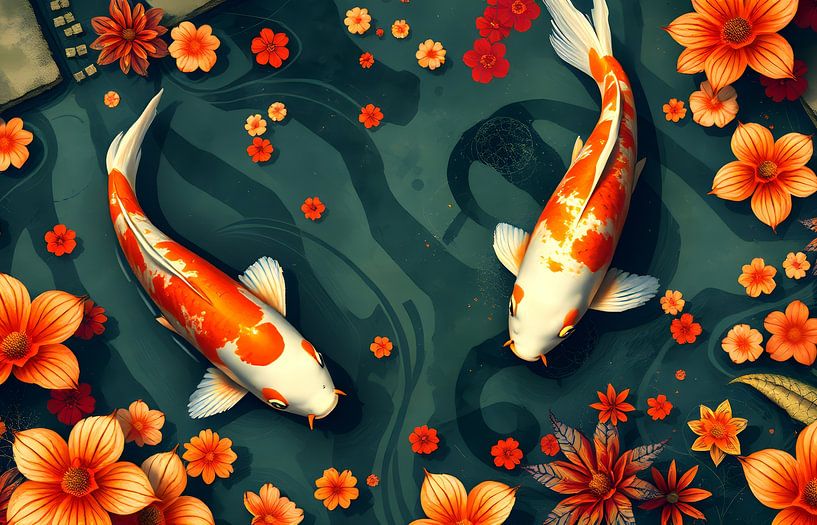 japanese koi carp by Egon Zitter