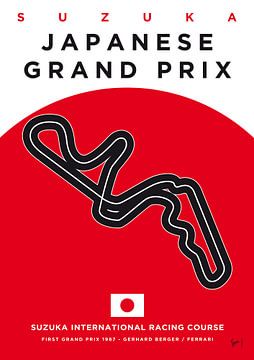 My F1 SUZUKA Race Track Minimal Poster van Chungkong Art