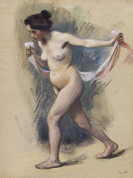 Tänzerin mit Schleier, LUDWIG VON HOFMANN, Um 1890