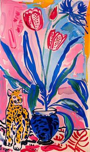 Tulpen und der Leopard