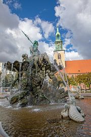 Berlijn - Neptunusfontein en Mariakerk van t.ART