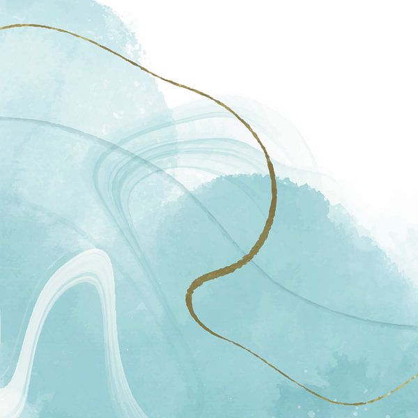 Digital Watercolour with Gold Accents by Pim Haring