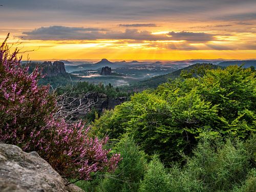 Carolafelsen, Saksisch Zwitserland - Heide en Hoge Liefde