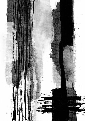zwarte witte inkt abstract
