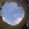 View of the sky in a ruined tower by Babetts Bildergalerie