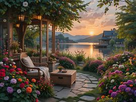 Sunset in the garden by HorizonArtistry