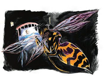 Alptraum über eine Wespe