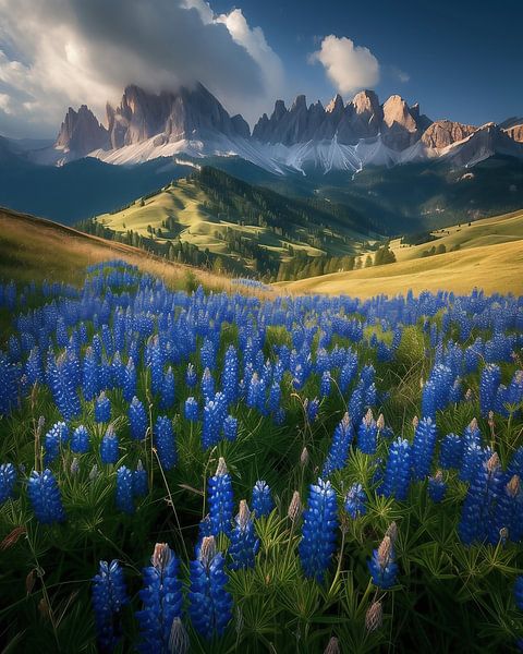Zomerwandeling: Kleurrijke bloemenweide van fernlichtsicht
