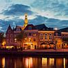 Panorama der Spaarne in Haarlem bei Nacht von Anton de Zeeuw