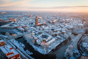Zwolle in the snow by Thomas Bartelds