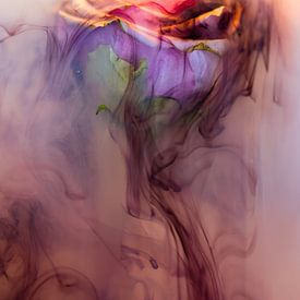 Rose vintage sous l'eau sur Patricia van Kuik