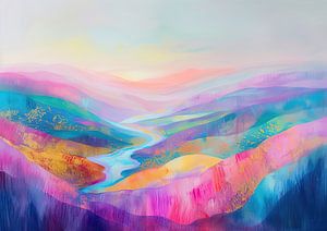 Neon Landschaft | Neon Ridge Dreams