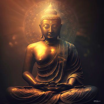 Buddha / Boeddha beeld van Gelissen Artworks