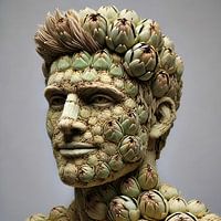 Artichoke man - Vegetable art for restaurant or shop