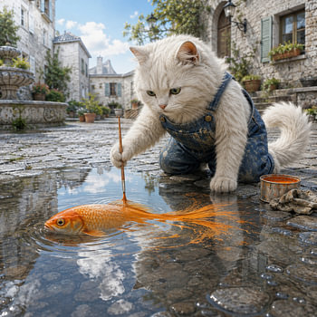 Der Fisch aus der Pfütze