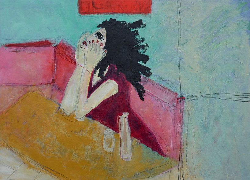 Vrouw in het café van Renata Ramos